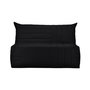 Voir la diapositive 1 : BULTEX BULTEX Banquette BZ BECCI 3 places - L 142 x P 101 cm - Tissu noir