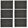 Voir la diapositive 1 : HABITABLE Lot de 6 sets de tables rectangles en jute TORSA - 31 x 45 cm - Noir