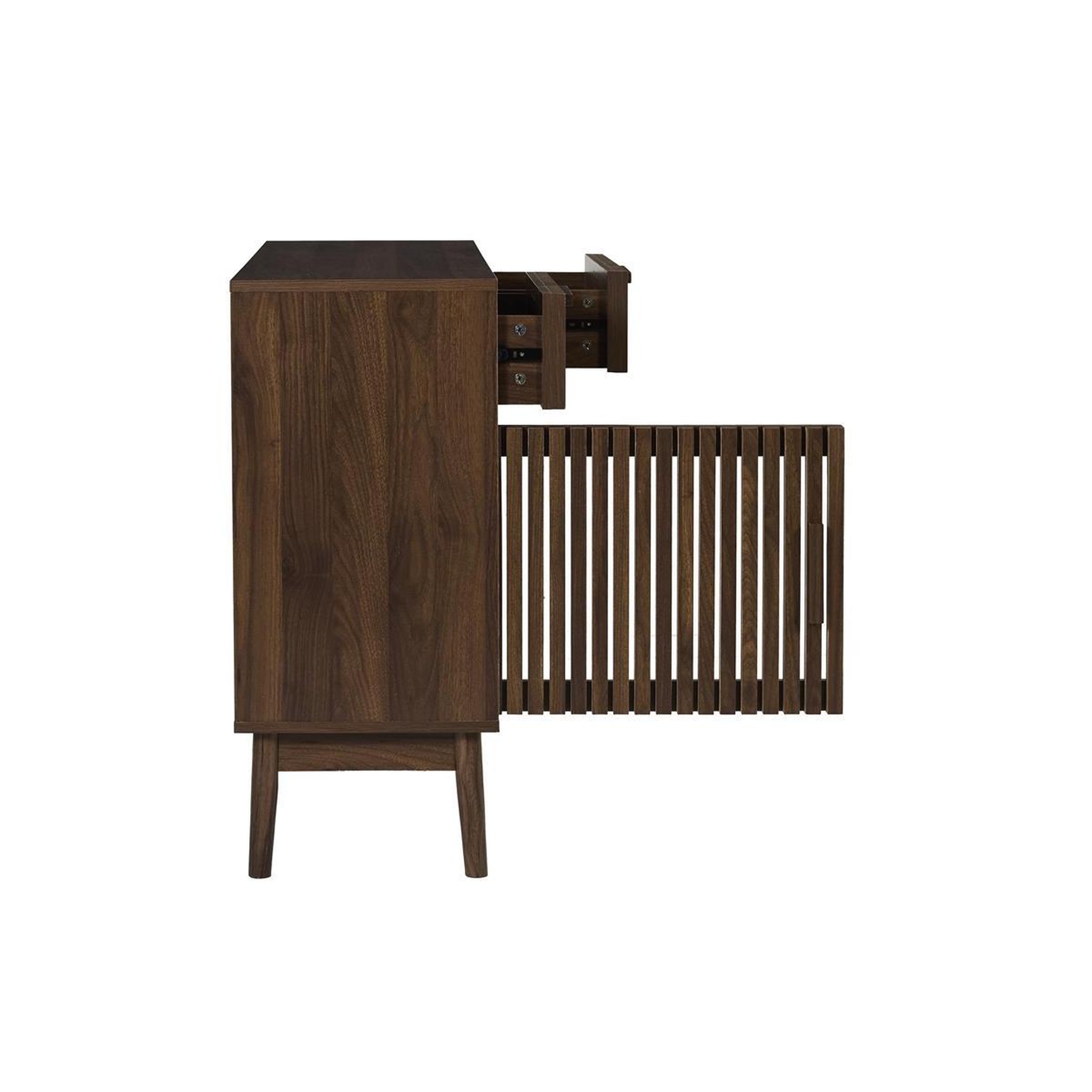 Voir la diapositive 5 : The Home Deco Factory Buffet 2 portes & 2 tiroirs  klaus  100cm marron foncé