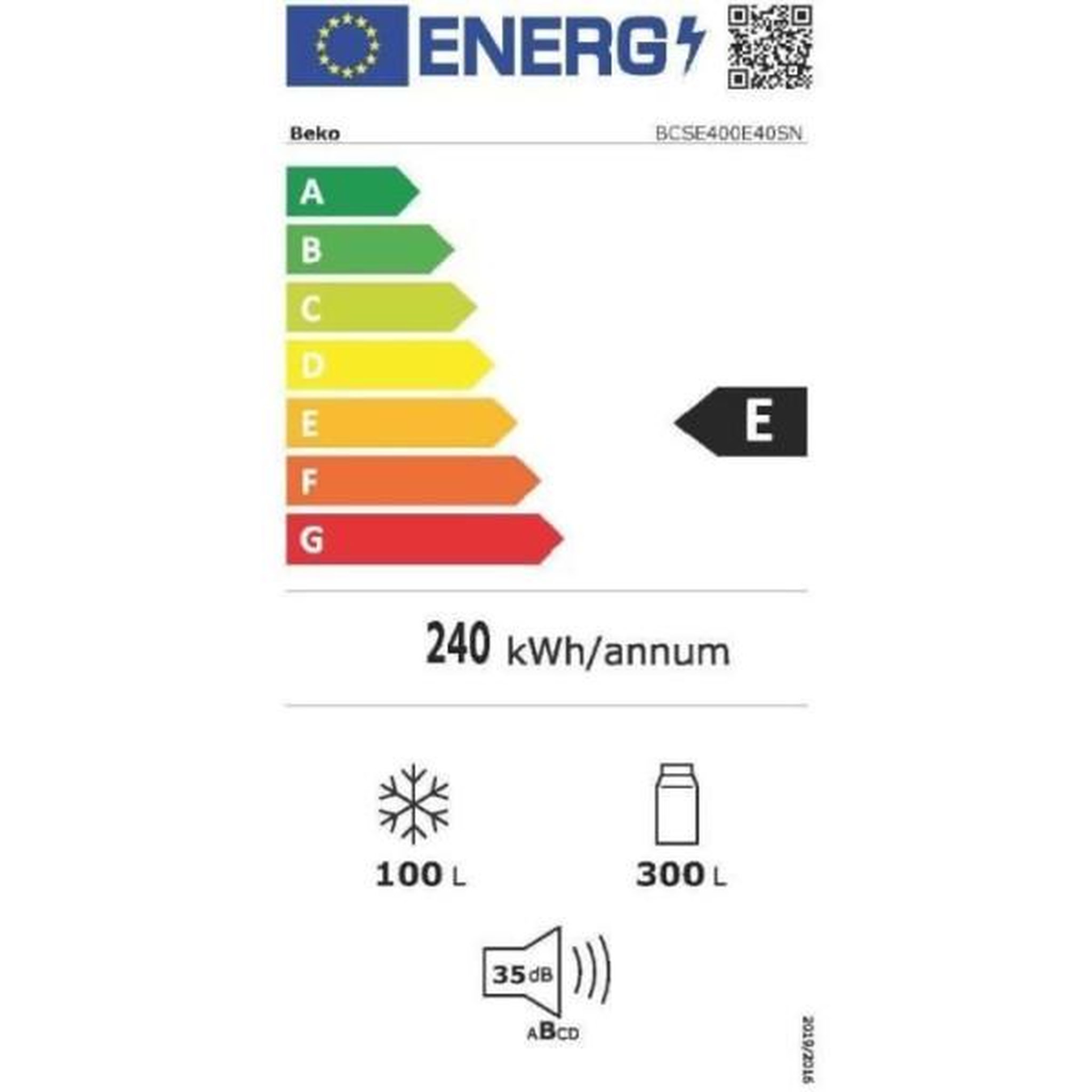 Voir la diapositive 4 : Beko Réfrigérateur combiné intégrable à pantographe 266l - bcse400e40sn