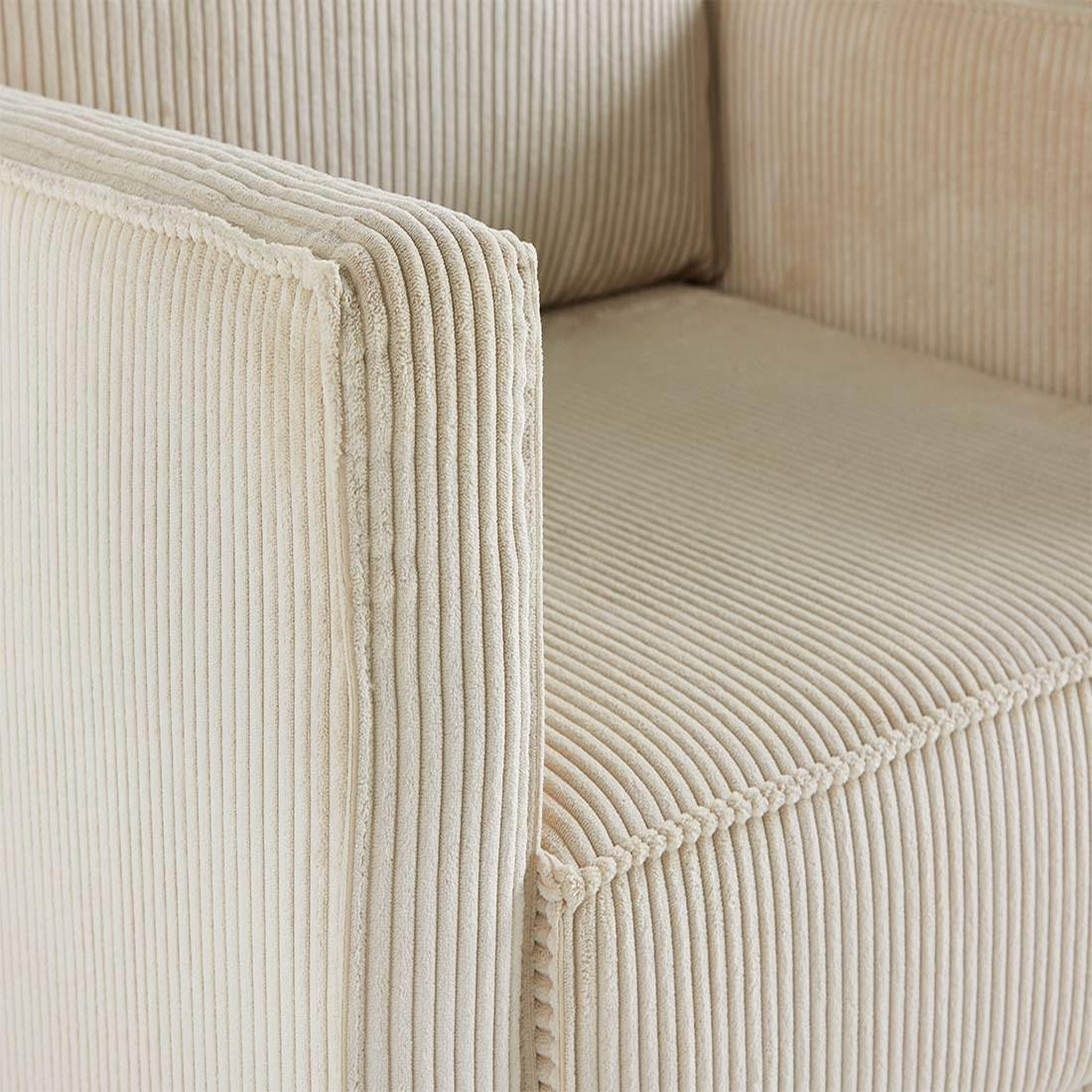 Voir la diapositive 5 : LISA DESIGN Charlie - fauteuil - pieds hauts - en velours côtelé
