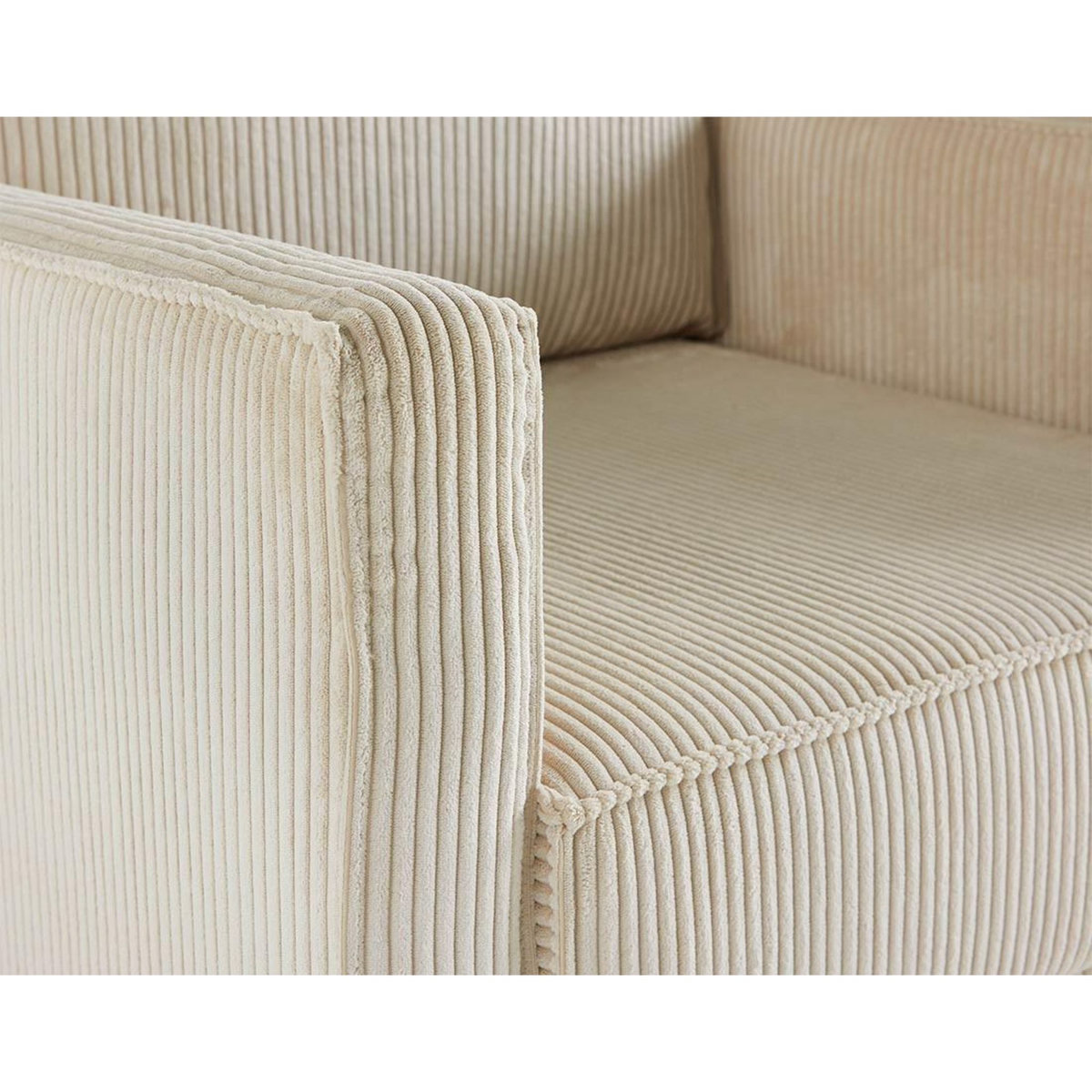 LISA DESIGN Charlie - fauteuil - pieds hauts - en velours côtelé