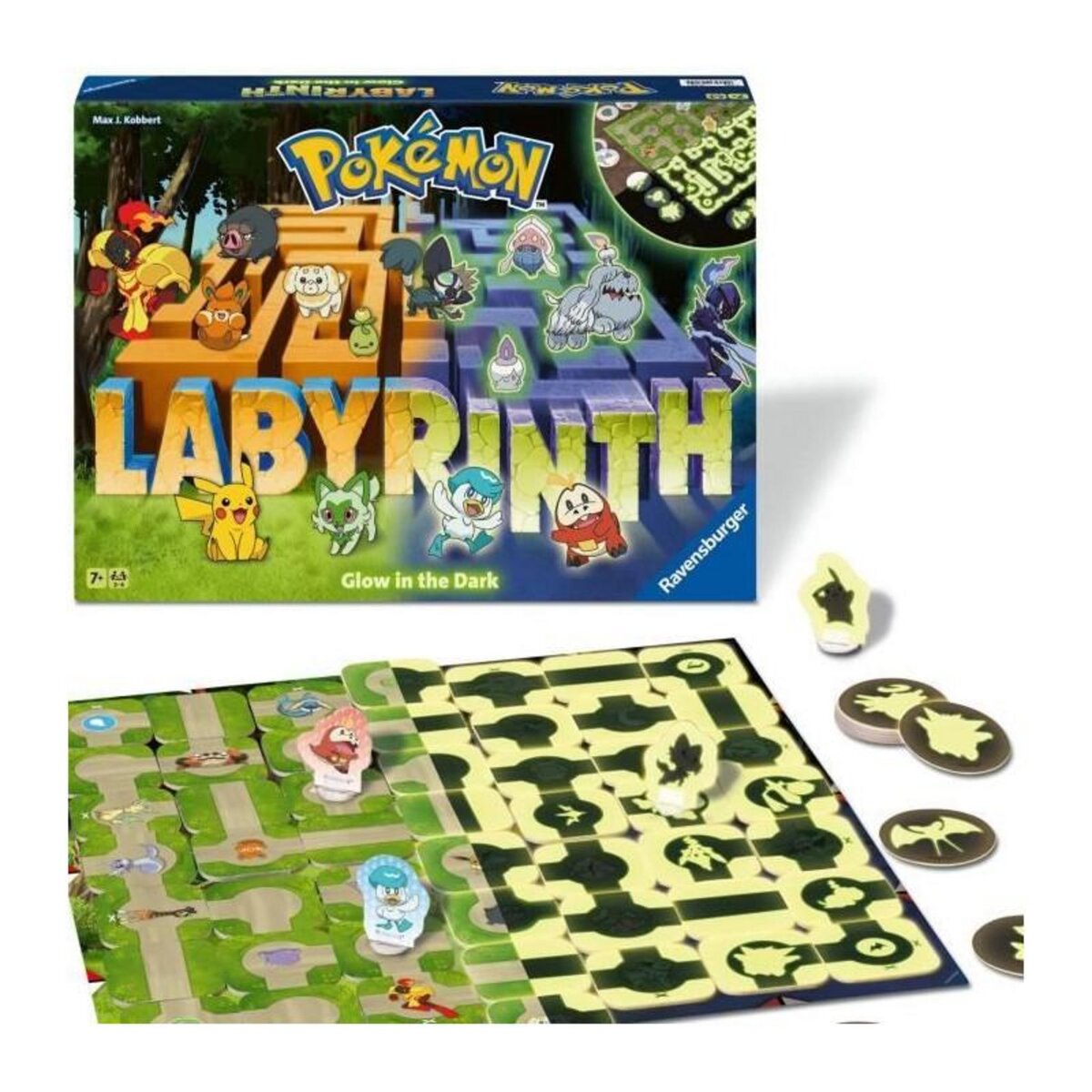 Pokemon Jeu de société Ravensburger Pokémon Labyrinth phosphorescent