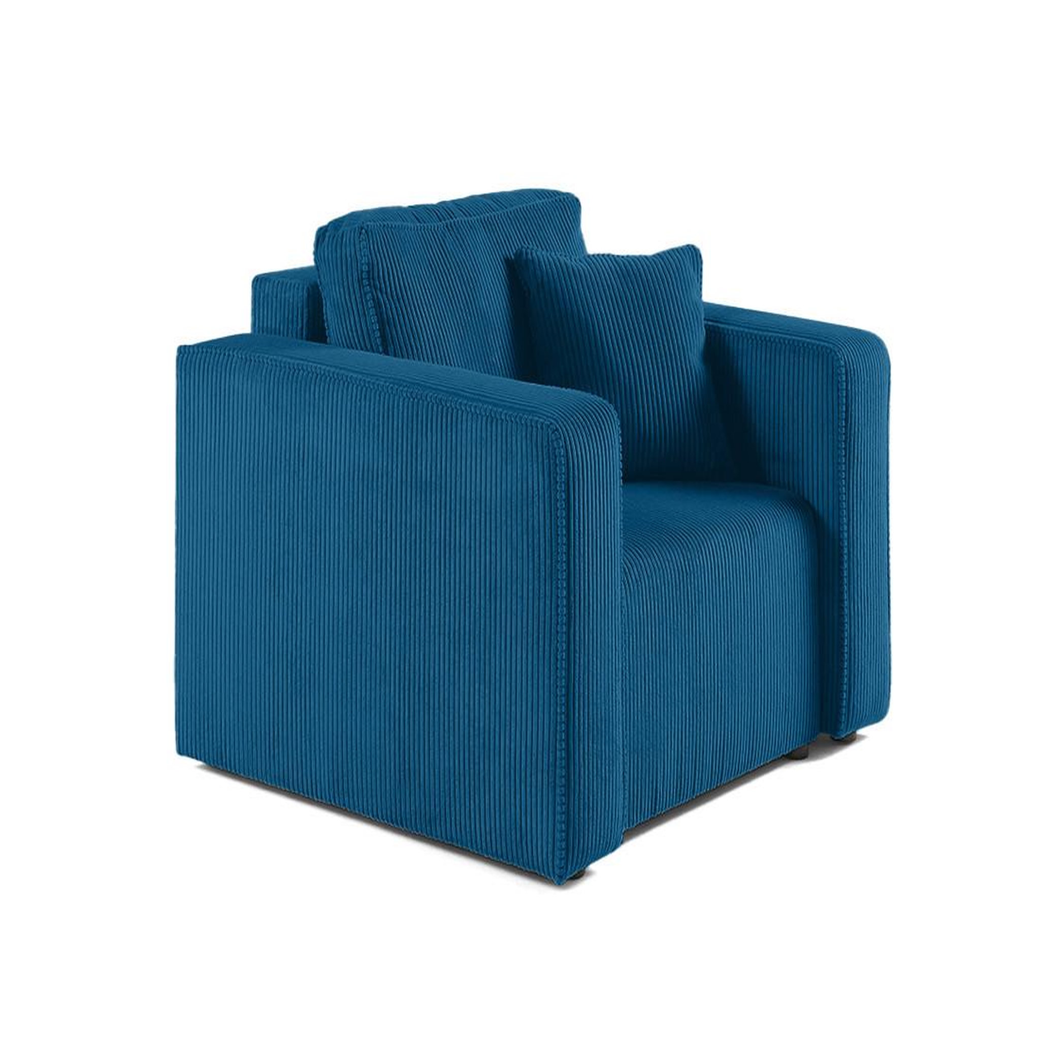 Voir la diapositive 1 : BEST MOBILIER Topaze - fauteuil - en velours côtelé