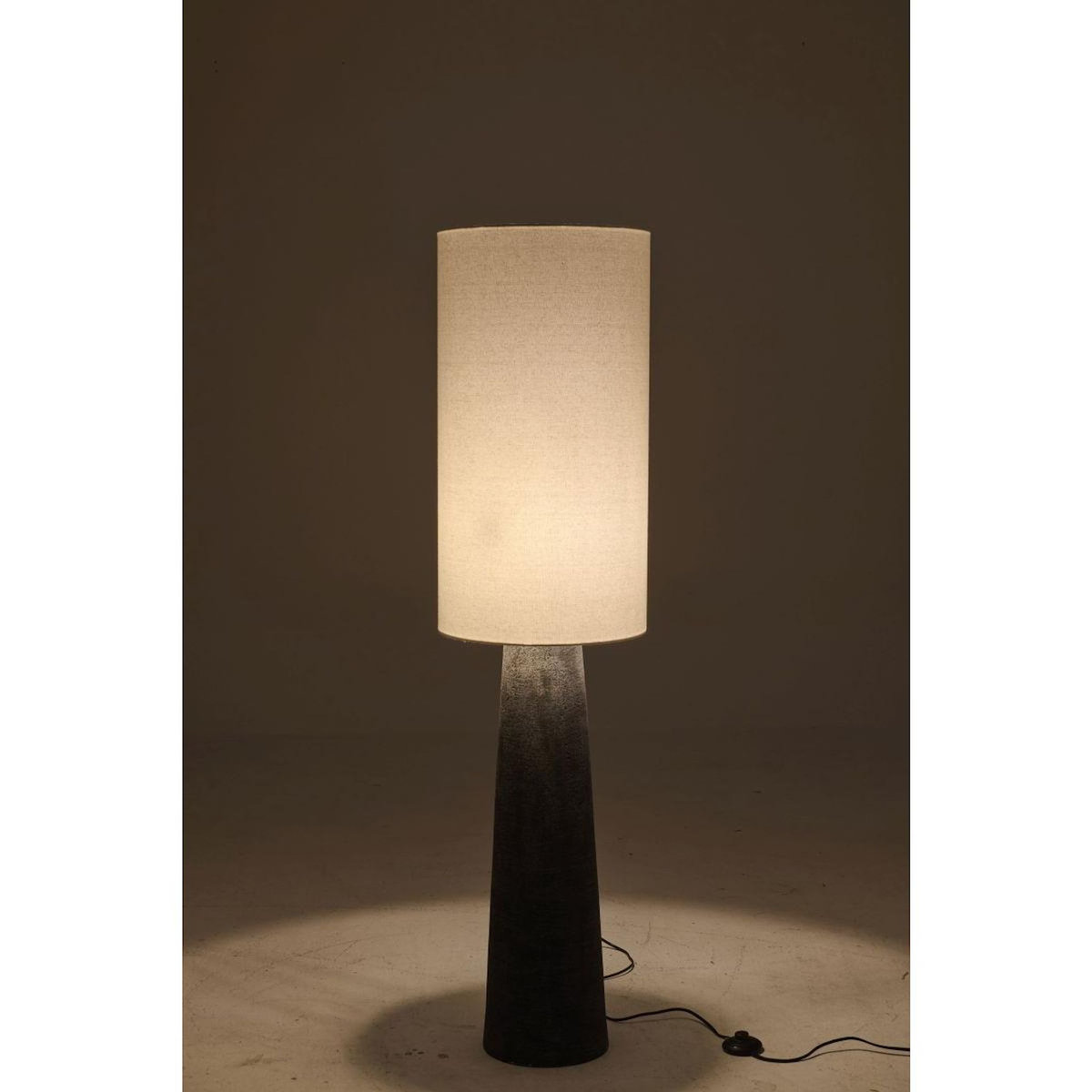 Paris Prix Lampadaire en Fibre de Verre  Ava  144cm Noir & Blanc