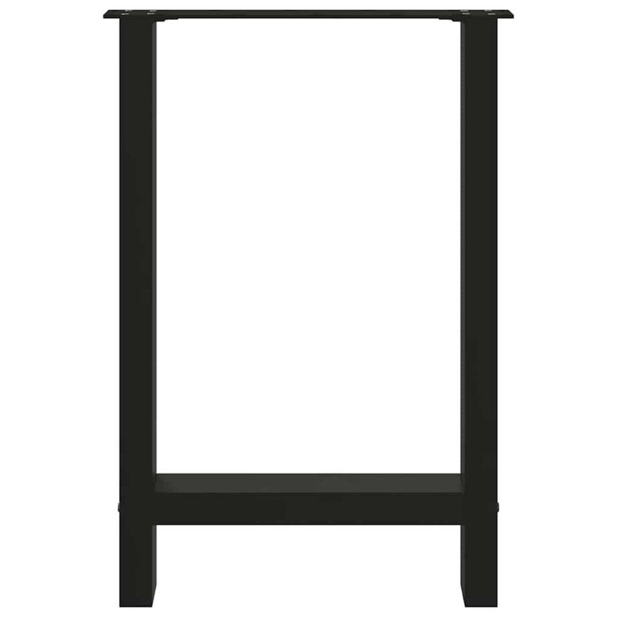 VIDAXL Pieds de table basse noir 2 pcs 50x(72-73) cm acier