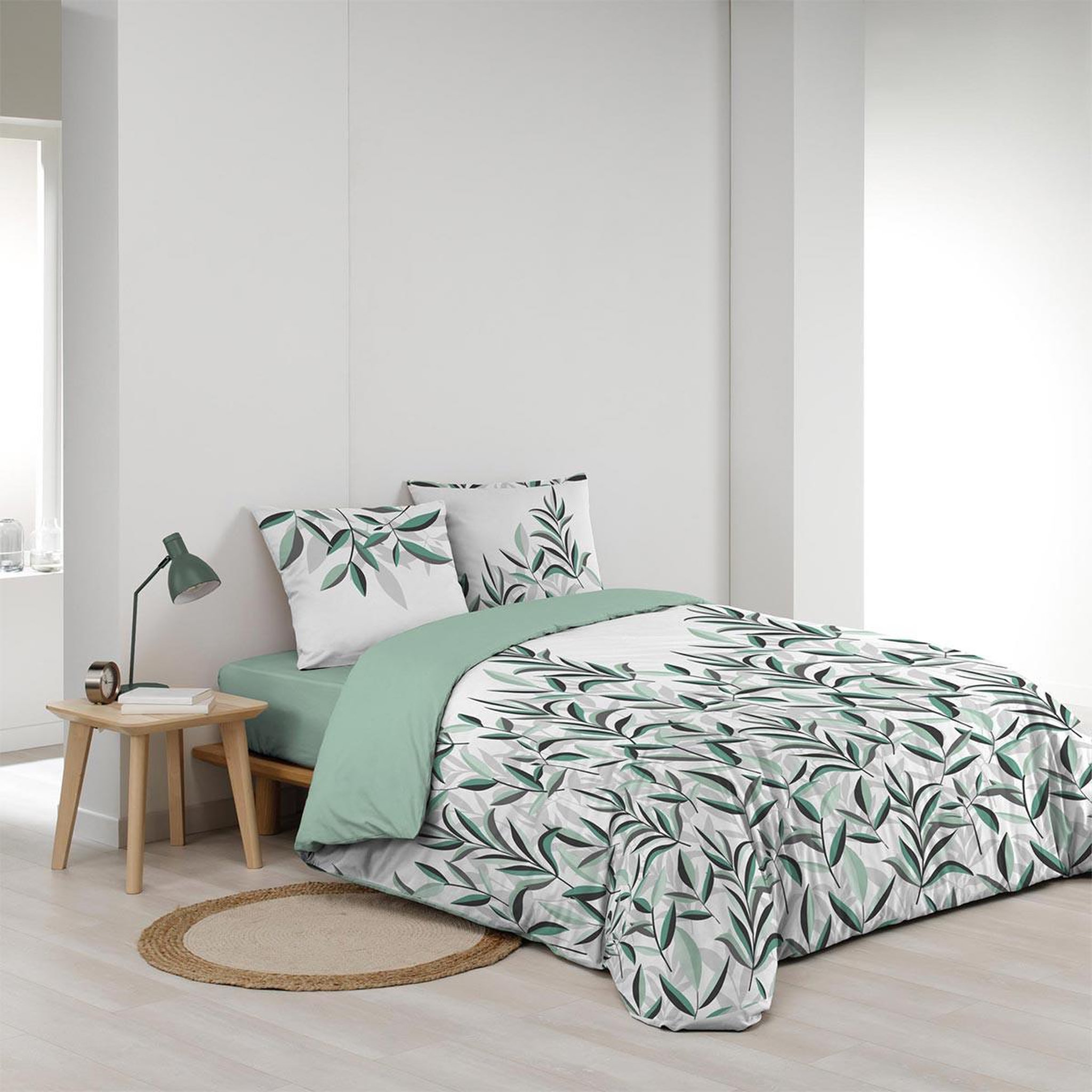 Voir la diapositive 2 : Douceur d'Intérieur Parure de lit 3 pièces  eldorado  240x220cm vert