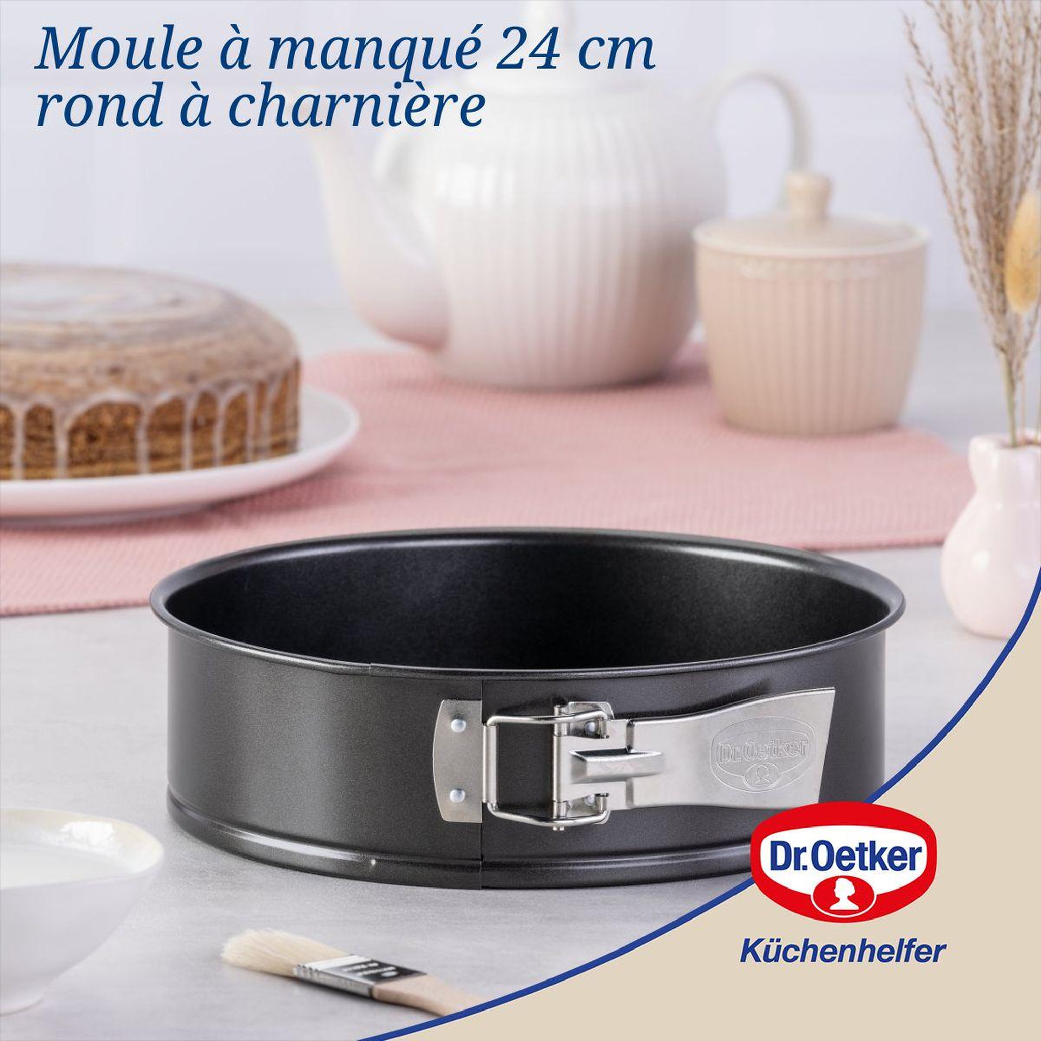 Voir la diapositive 2 : DR.OETKER Ensemble de 2 moules à manqué à charnière 24 cm dr.oetker tradition