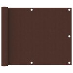 VIDAXL Ecran de balcon Marron 75x400 cm Tissu Oxford