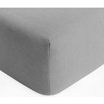 BATON ROUGE Drap housse lin et coton. Coloris disponibles : Bleu