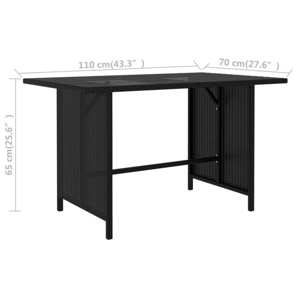 VIDAXL Salon de jardin 10 pcs avec coussins Resine tressee Noir