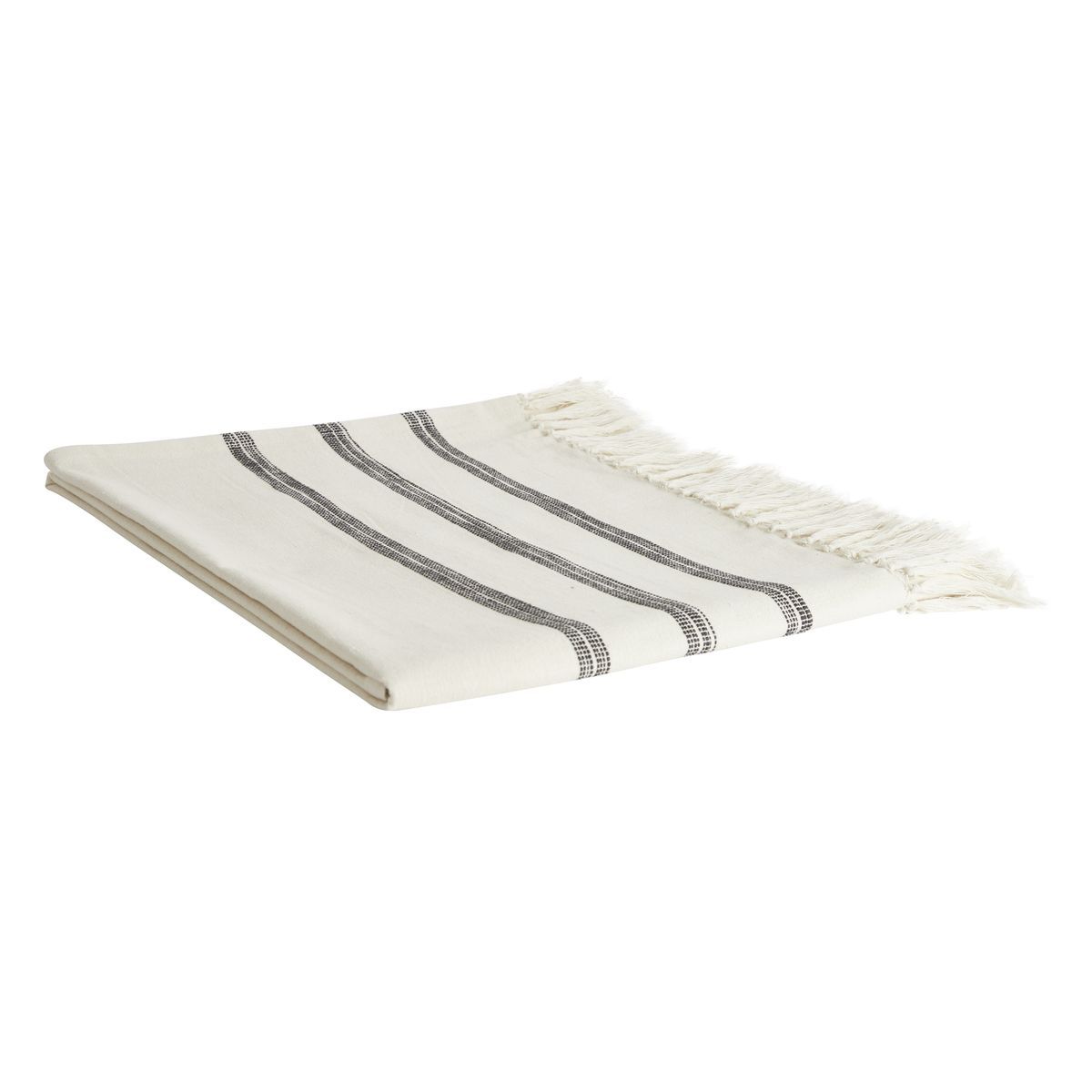 ACTUEL Plaid uni en coton BEACH 