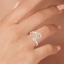 Voir la diapositive 2 : SC CRYSTAL Bague lettre C ajustable SC Crystal ornée de Zirconium