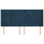 Voir la diapositive 3 : VIDAXL Tete de lit avec oreilles Bleu fonce 203x16x118/128 cm Velours