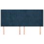 Voir la diapositive 3 : VIDAXL Tete de lit avec oreilles Bleu fonce 203x16x118/128 cm Velours