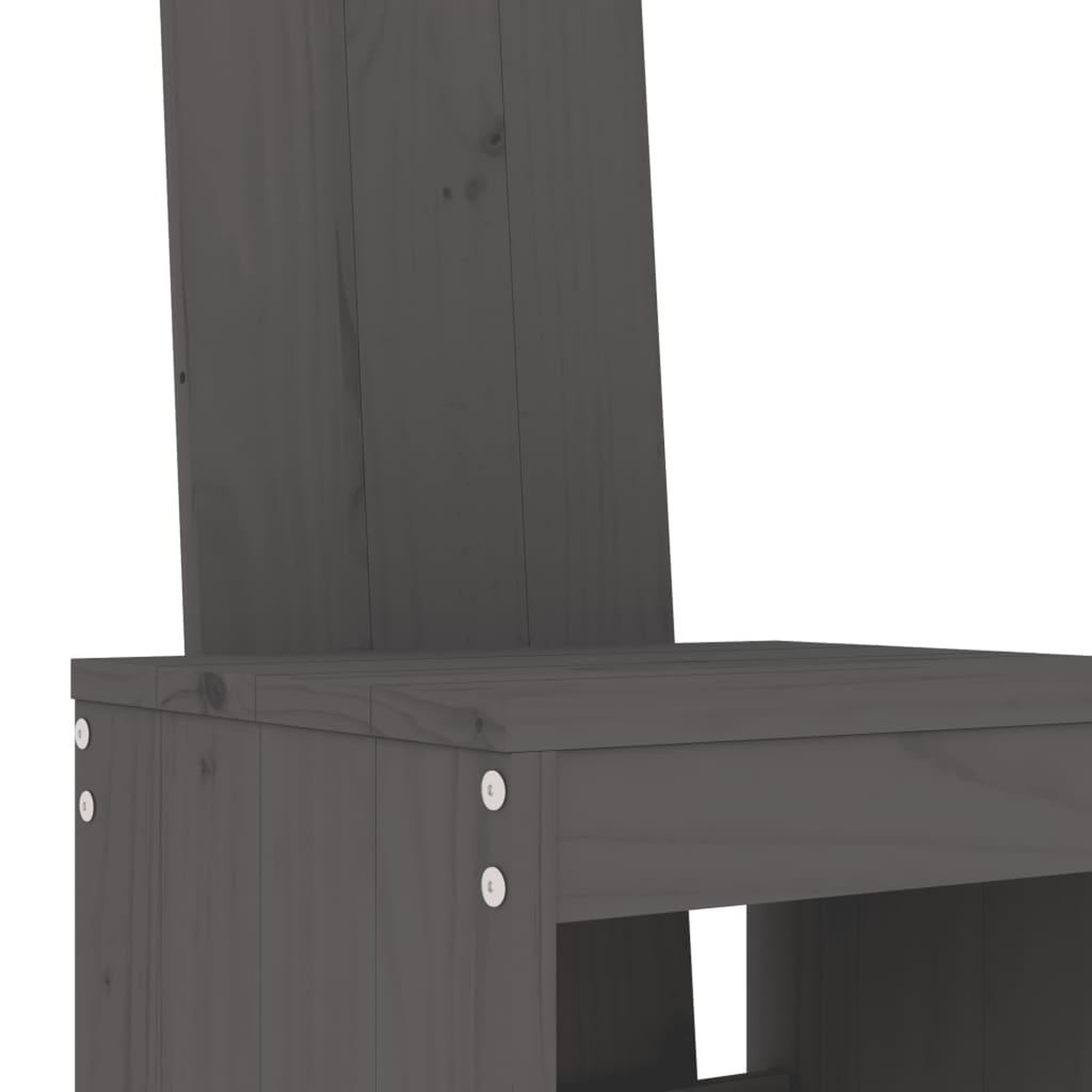 Voir la diapositive 5 : VIDAXL Ensemble de bar de jardin 7 pcs gris bois de pin massif