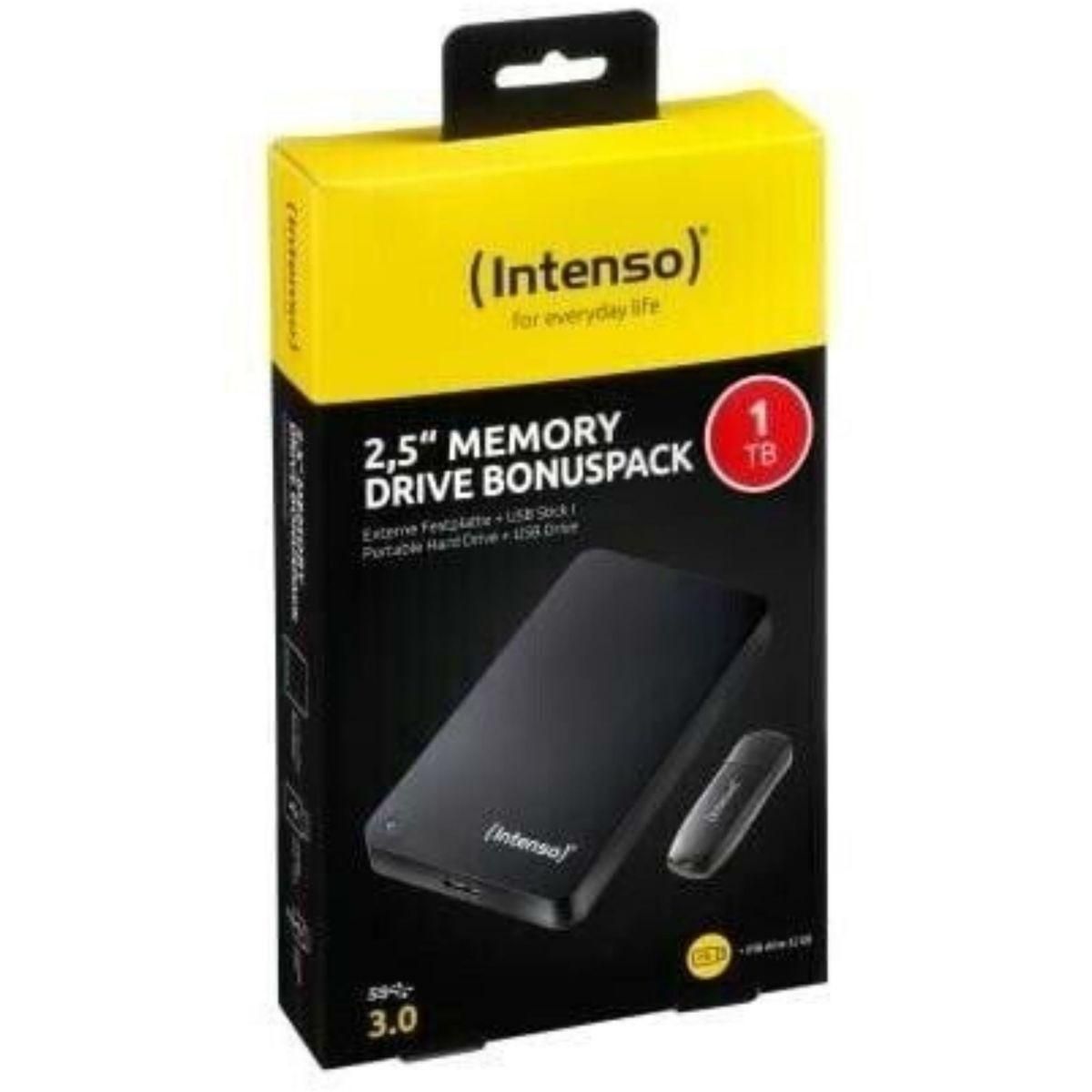Intenso Disque dur externe 1To - 2.5 HDD 3.0 + Clé USB 32Go