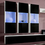 Voir la diapositive 2 : Paris Prix Meuble TV Mural Design  Fly II  320cm Noir & Blanc