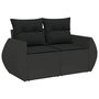 Voir la diapositive 3 : VIDAXL Salon de jardin 8 pcs avec coussins noir resine tressee