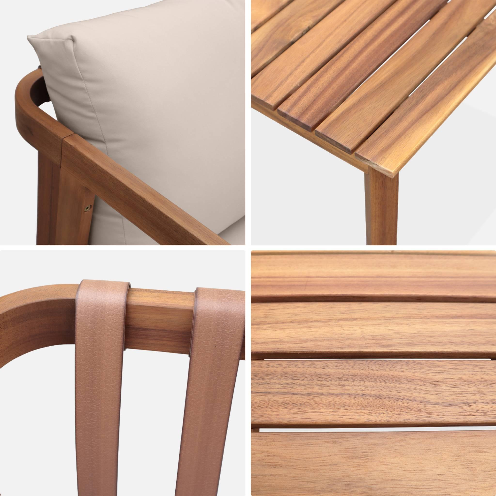 Voir la diapositive 6 : SWEEEK Salon de jardin 4 places bois d'acacia