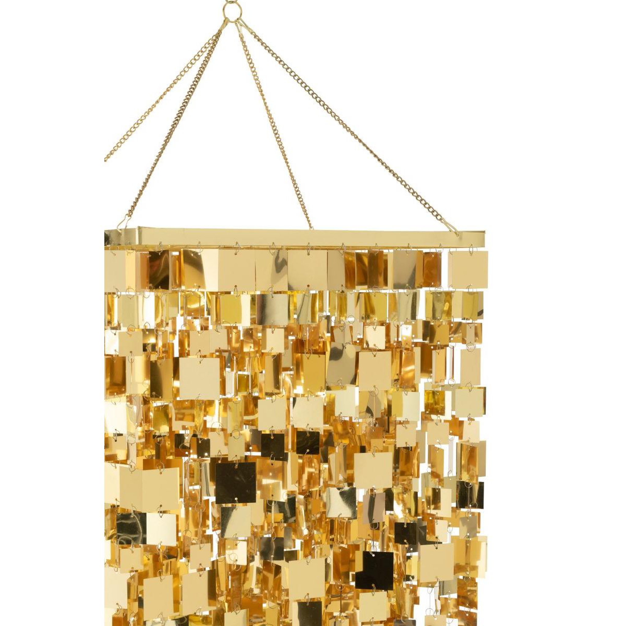 Voir la diapositive 3 : J-LINE Abat-jour suspension design  disco  180cm doré