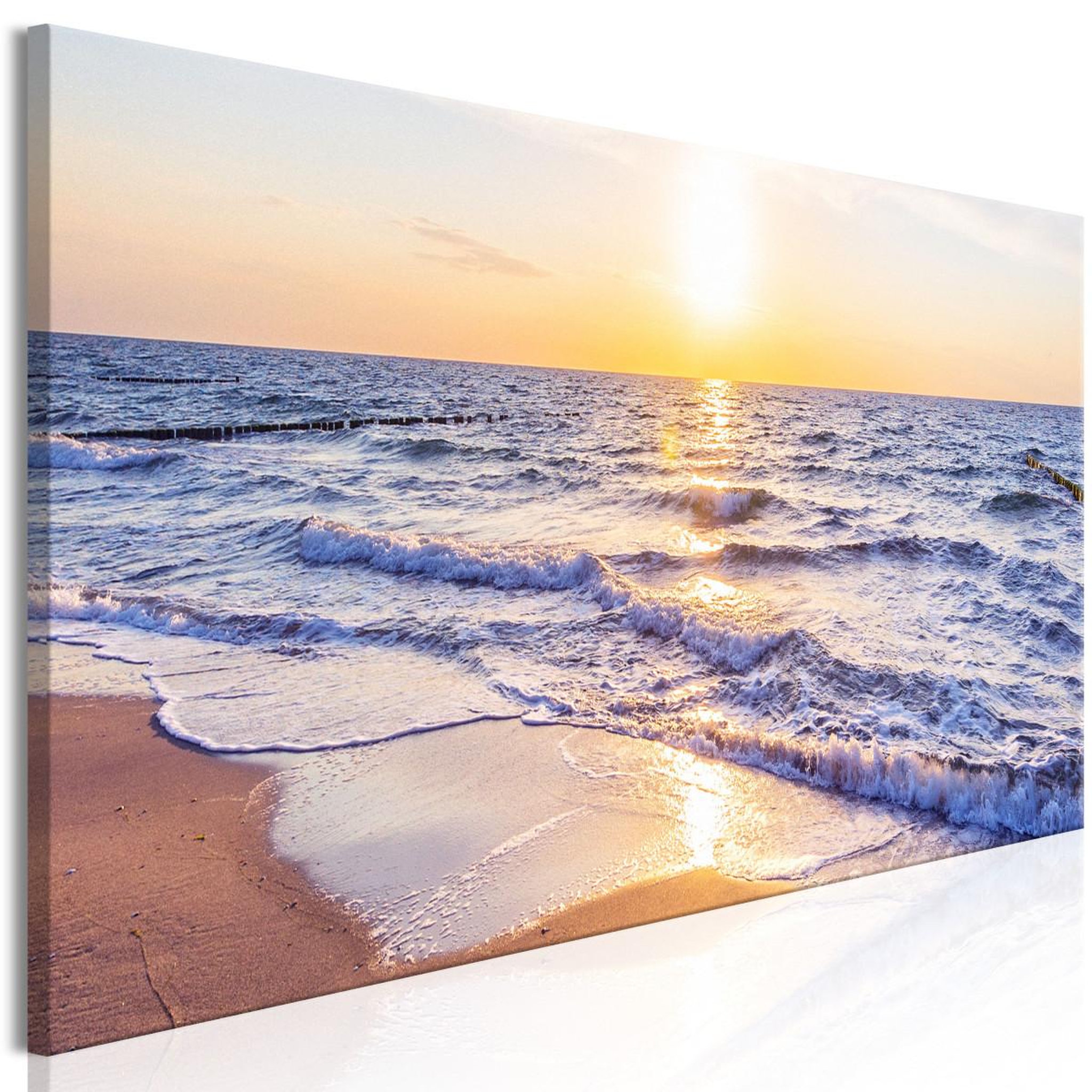 Voir la diapositive 1 : Paris Prix Tableau Imprimé  Calm Waves Narrow Brown