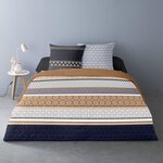 Dourev Housse de couette 240x220 LOGAN + 2 taies Percale de coton