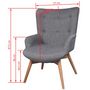 Voir la diapositive 6 : VIDAXL Fauteuil avec repose-pied gris tissu