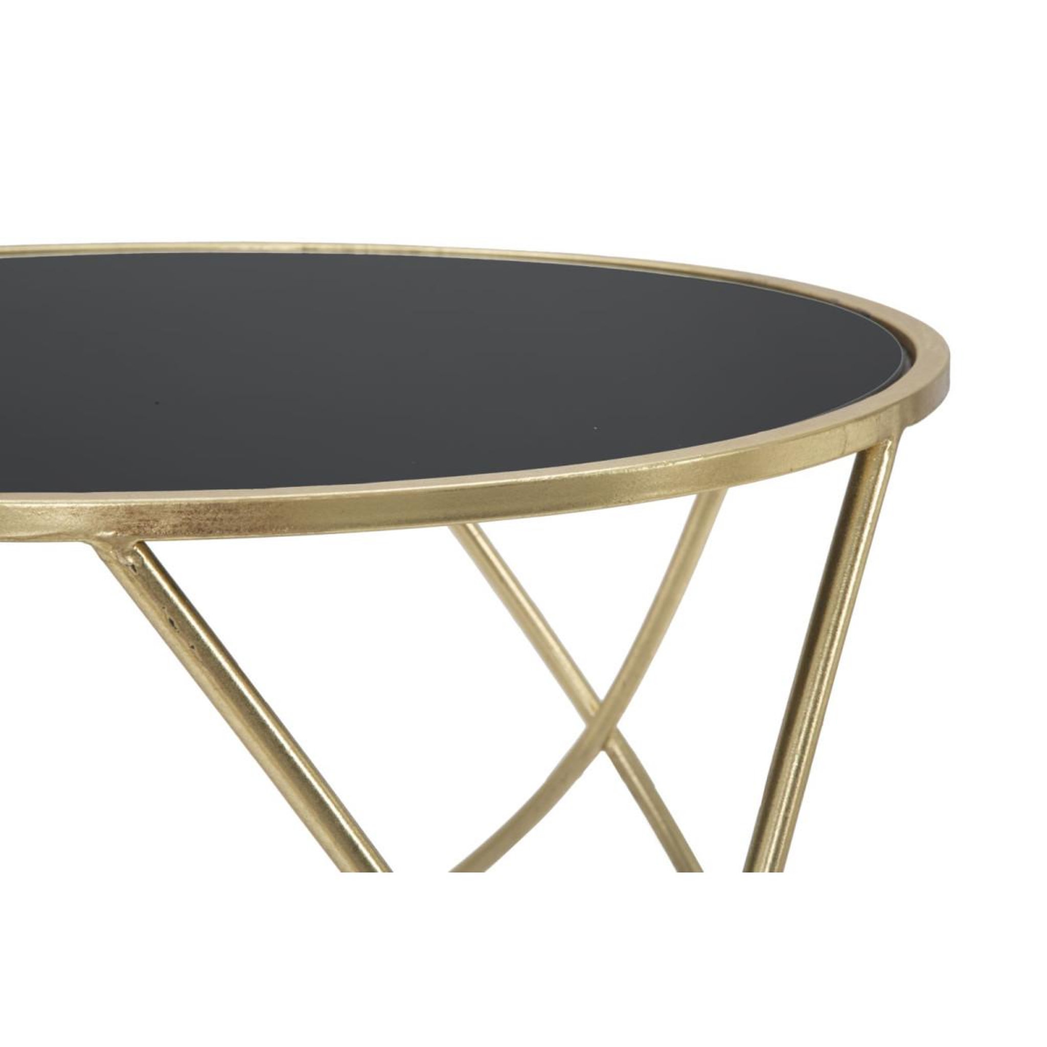 Voir la diapositive 4 : Paris Prix Table basse design  ring  60cm noir & or