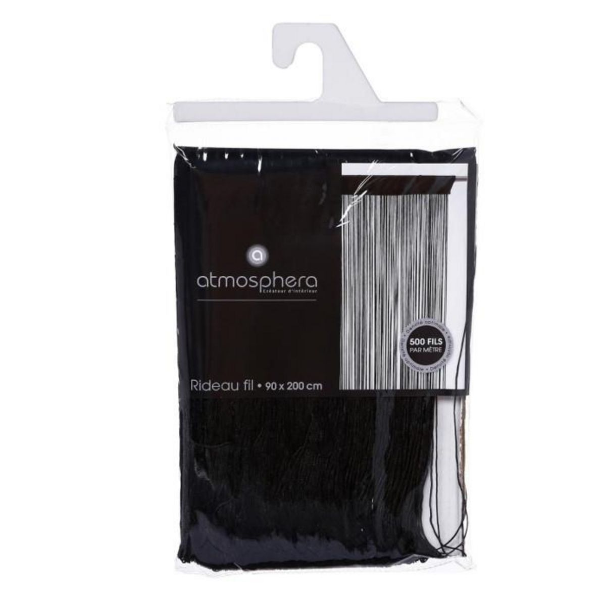 ATMOSPHERA Rideau Fil  Guopo  90x200cm Noir