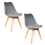 Voir la diapositive 1 : The Home Deco Factory 2 Chaises design scandinaves rembourrées Cocooning
