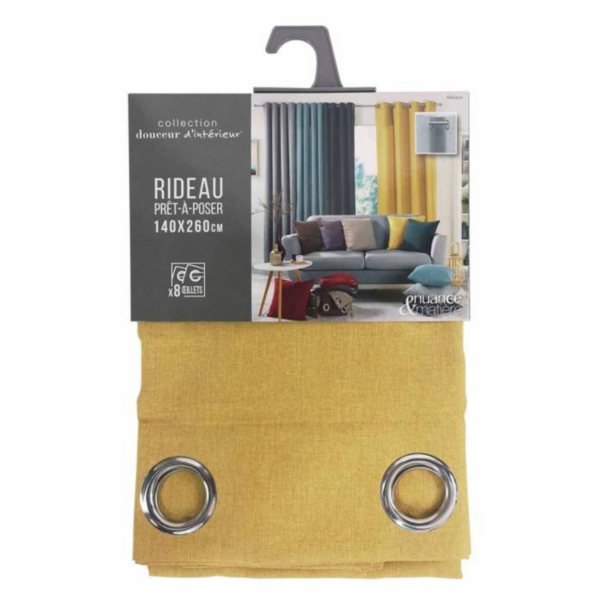 Paris Prix Rideau à Œillets  Meliane  140x280cm Jaune