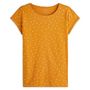 Voir la diapositive 3 : IN EXTENSO T-shirt manches courtes jaune moutarde à pois femme