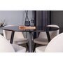 Voir la diapositive 6 : Paris Prix Ensemble Table à Manger & 4 Chaises  Plaza I & Velvet  100cm Noir & Crème