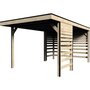 Carport bois  toit plat  13,06 m² CORBY