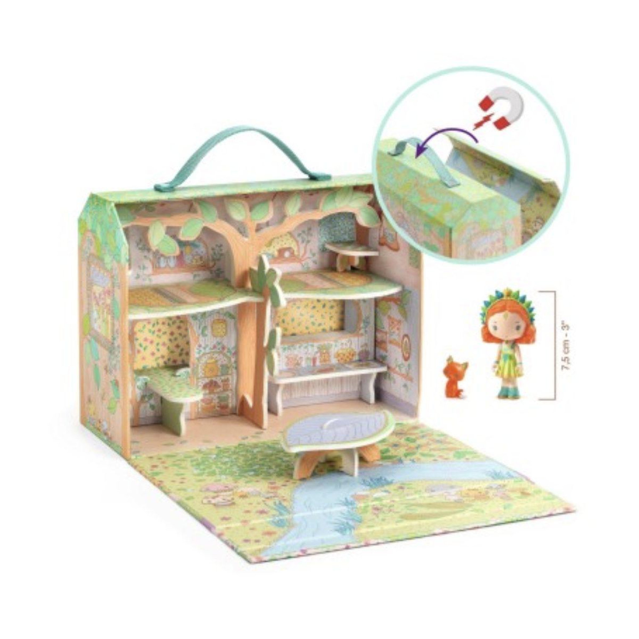 Djeco Maison des bois de sylvia et fox - tinyly -