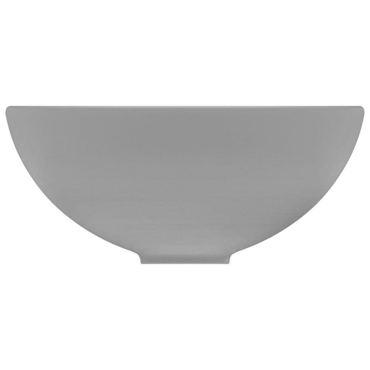 VIDAXL Lavabo rond de luxe de salle Gris clair mat 32,5x14cm Ceramique
