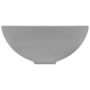 Voir la diapositive 4 : VIDAXL Lavabo rond de luxe de salle Gris clair mat 32,5x14cm Ceramique