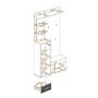 Voir la diapositive 5 : Paris Prix Ensemble Dressing  Gustavo I  200cm Naturel & Blanc