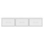 Voir la diapositive 4 : VIDAXL Etagere murale avec tiroirs Blanc 88x26x18,5 cm bois ingenierie
