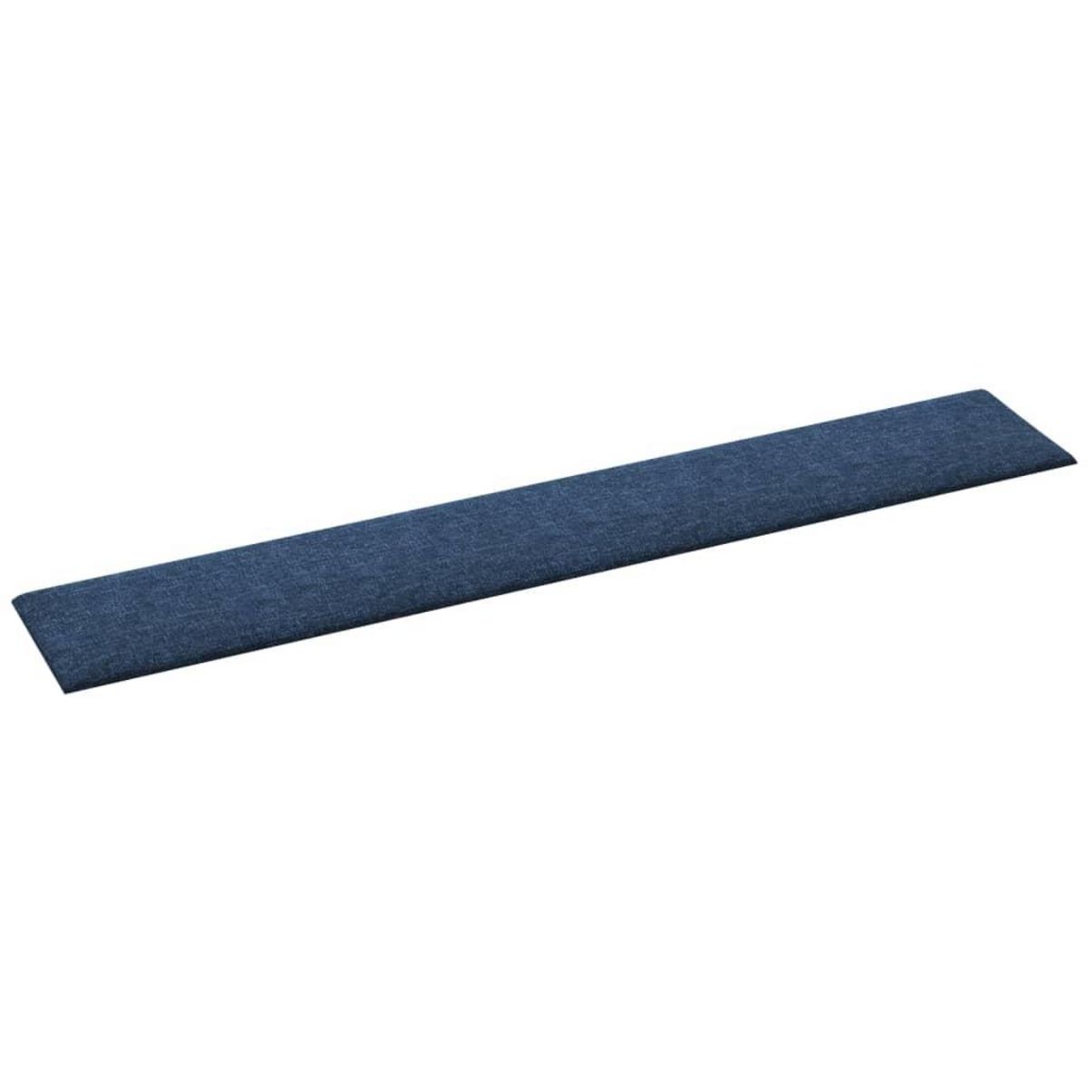 VIDAXL Panneaux muraux 12 pcs Bleu 90x15 cm Tissu 1,62 m²