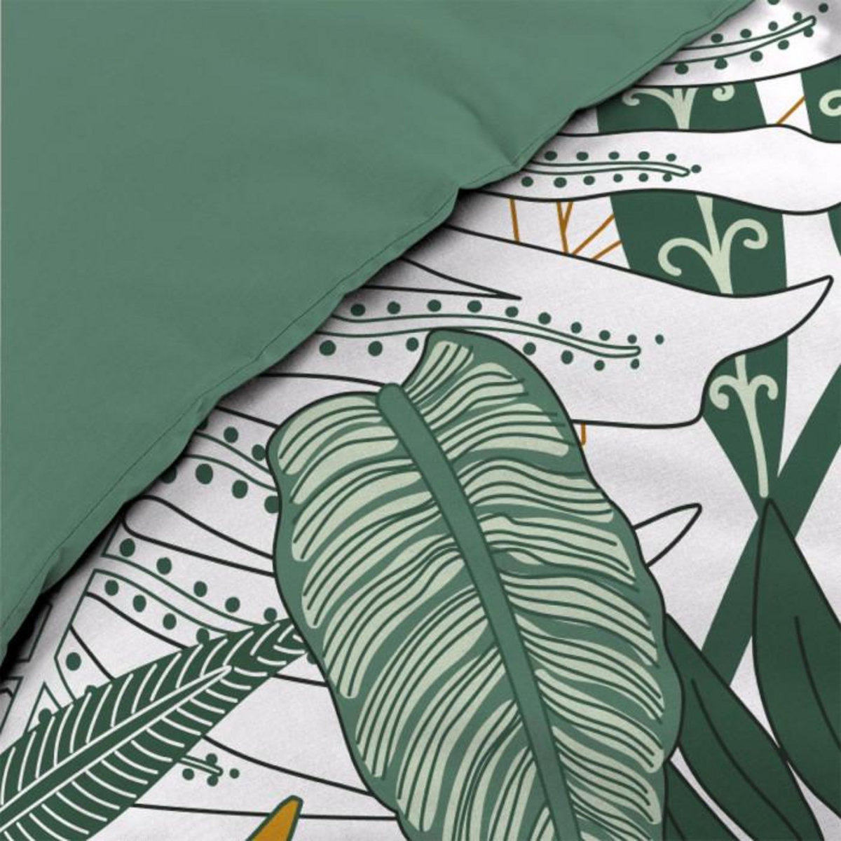 Paris Prix Parure de Lit 3 Pièces  Florida  260x240cm Vert