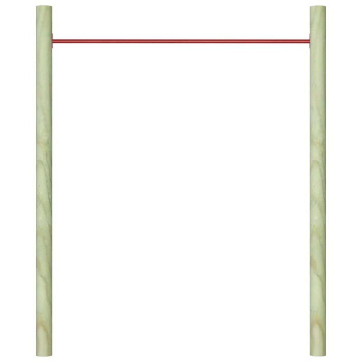 VIDAXL Barre de retournement 125 cm Acier Rouge