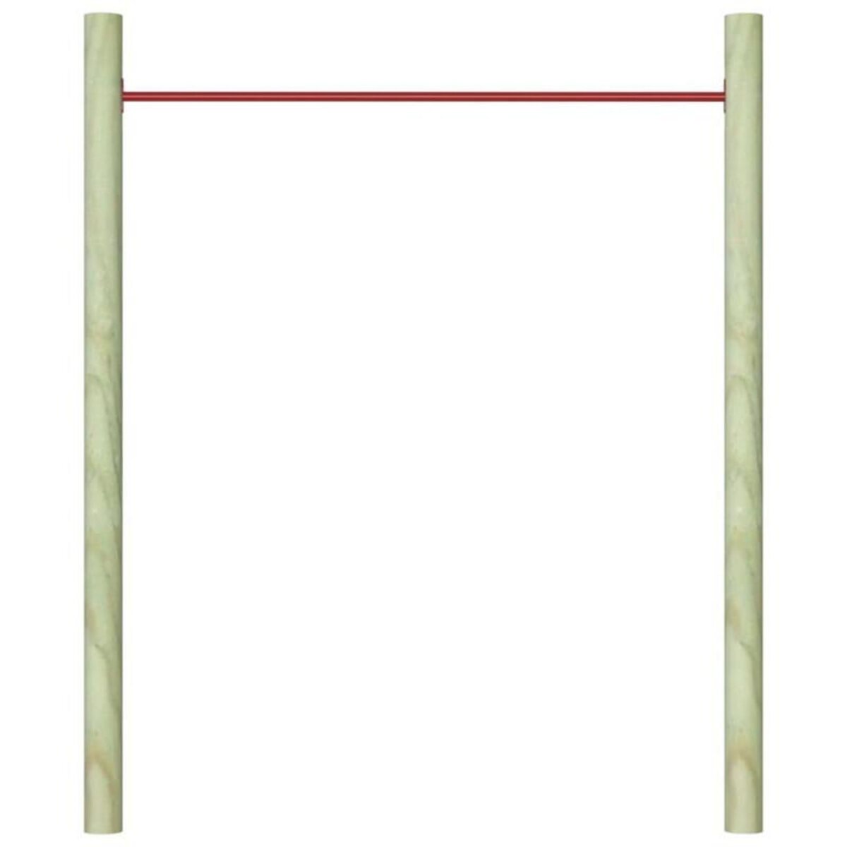 VIDAXL Barre de retournement 125 cm Acier Rouge