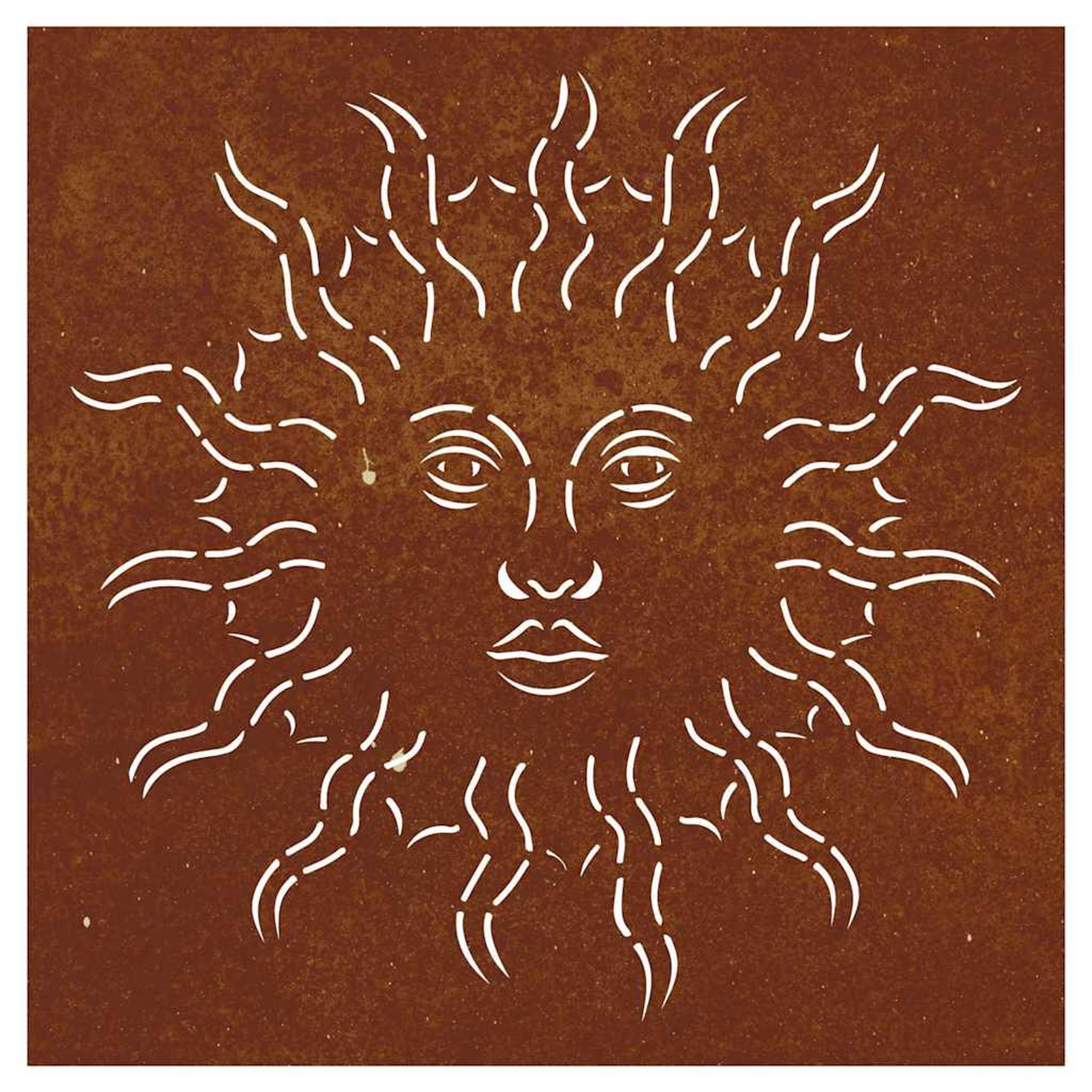 Voir la diapositive 5 : VIDAXL Decoration murale jardin 55x55 cm acier corten design du soleil