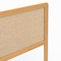 Voir la diapositive 5 : ID MARKET Tête de lit sur pied EDHEN 160 cm cannage et bois