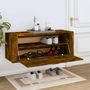 Voir la diapositive 3 : VIDAXL Armoire a chaussures murale Chene fume 100x35x38 cm