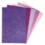 Rayher Plaq.caoutch. - mousse pailletté,autocoll., pink - violet, 20x30x0,2cm, 5  couleurs, 5 pces