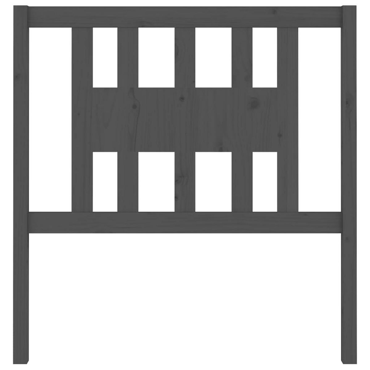 VIDAXL Tete de lit Gris 96x4x100 cm Bois massif de pin