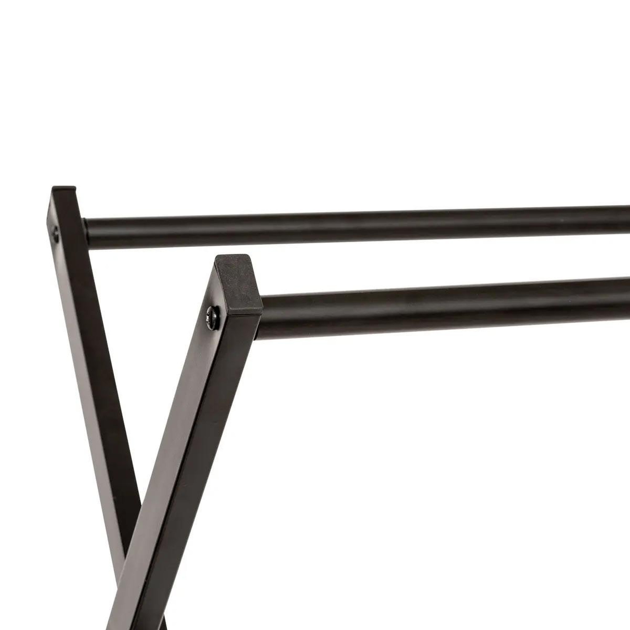 Voir la diapositive 2 : FIVE Portant à vêtements double en métal  metty  145cm noir